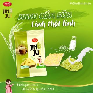 Thùng bánh gạo Richy Jinju vị Cốm sữa (12 gói)