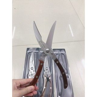 Kéo cắt gà cán gỗ Seki JAPAN