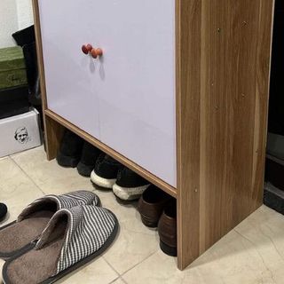 Tủ Để Giày Dép 2 Cánh Trắng 4 Ngăn