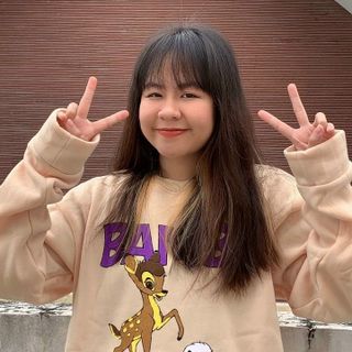 Áo sweater nỉ pe in con nai và sóc form chuẩn 65kg