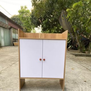 Tủ Để Giày Dép 2 Cánh Trắng 4 Ngăn