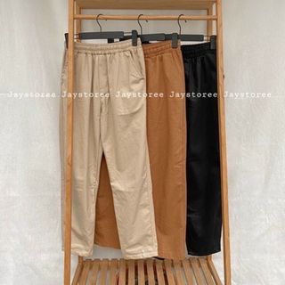 Quần kaki suông trơn form chuẩn vải không xù lông