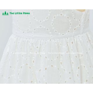 Đầm họa tiết boi thêu trắng 2 lớp xịn xò - TLP2212
