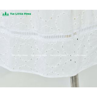 Đầm họa tiết boi thêu trắng 2 lớp xịn xò - TLP2212
