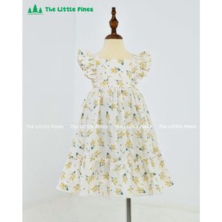 Đầm The Little Pines cánh tiên dáng maxi họa tiết hoa nhí vàng xinh yêu #The_Little_Pines.