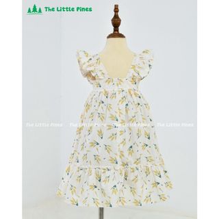 Đầm The Little Pines cánh tiên dáng maxi họa tiết hoa nhí vàng xinh yêu #The_Little_Pines.