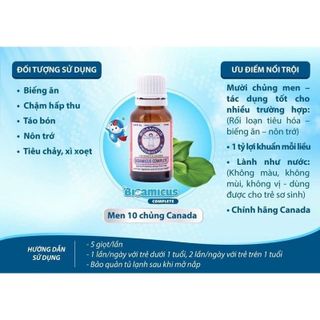 Men vi sinh 10 chủng Bioamicus Probiotics | Bé 0+ | nhập khẩu canada