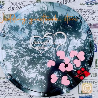 Hộp thả tim dáng tròn mẫu BASIC | Thao Wedding GuestBook