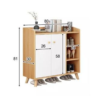 Tủ Để Giày Dép 2 Cánh Trắng 4 Ngăn Cao Cấp
