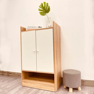 Tủ Để Giày Dép 2 Cánh Trắng 4 Ngăn Cao Cấp