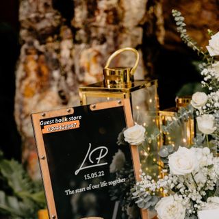 Hộp thả tim NỀN GỖ dáng hình chữ nhật size 100,200 tim ký tên| Thao Wedding GuestBook