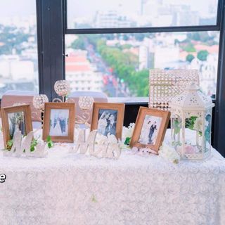 Hộp thả tim | Thao Wedding GuestBook| Dáng trái tim đơn có hoa văn trong suốt sang trọng