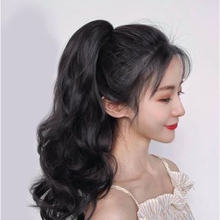 Tóc giả kẹp ngoạm xoăn lửng 40cm-45cm