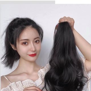 Tóc giả kẹp ngoạm xoăn lửng 40cm-45cm