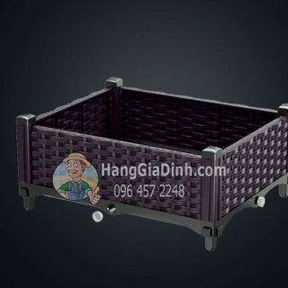 Chuyên sỉ chậu nhựa ghép trồng cây thông minh nâu 40cm KT 40x40x20cm