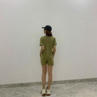 Sét bộ nữ ,đồ bộ đùi nữ thun coton sufa,áo lệch tà ,thời trang xuân hè BĐ03-XANH RIÊU