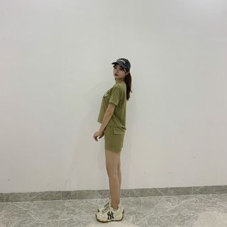 Sét bộ nữ ,đồ bộ đùi nữ thun coton sufa,áo lệch tà ,thời trang xuân hè BĐ03-XANH RIÊU