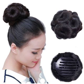 Tóc giả búi hoa kẹp