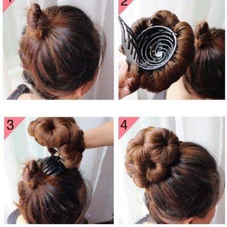 Tóc giả búi hoa kẹp