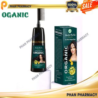 Dầu Gội Phủ Bạc Thảo Dược Organic - Phan Pharmacy (Màu đen) 200ml - Gội Là Đen Nhuộm Tóc Tự Tin Sau 9 Phút .