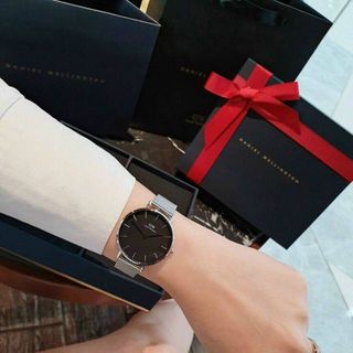 SET ĐỒNG HỒ D W LƯỚI COUPLE CAO CẤP HOT