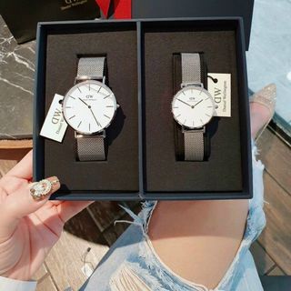 SET ĐỒNG HỒ D W LƯỚI COUPLE CAO CẤP HOT