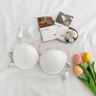 Áo lót nữ không dây chống tụt - áo cúp ngực có gọng đệm hình trái tim massage nâng đẩy vòng 1 hiệu quả TiemdoTM