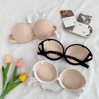 Áo lót nữ không dây chống tụt - áo cúp ngực có gọng đệm hình trái tim massage nâng đẩy vòng 1 hiệu quả TiemdoTM