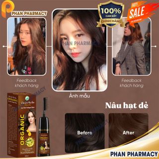 Chia sẻ:  0 Dầu Gội Phủ Bạc Thảo Dược Organic- Phan Pharmacy - (Màu nâu) 200ml - Gội Là Đen Nhuộm Tóc Tự Tin Sau 9 Phút New