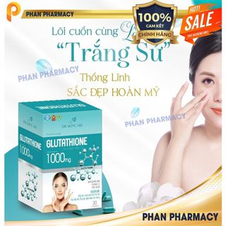Viên uống trắng da GLUTATHIONE  Phan Pharmacy 1000 viên uống giảm nám mờ nhăn nâng tông tức thì