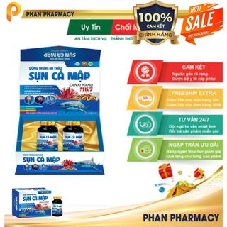 Viên uống Đông trùng hạ thảo Sụn cá mập Canxi nano MK7 - Phan Pharmacy  - Hộp 2 lọ cao cấp x 30 viên
