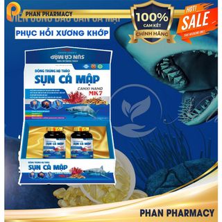 Viên uống Đông trùng hạ thảo Sụn cá mập Canxi nano MK7 - Phan Pharmacy  - Hộp 2 lọ cao cấp x 30 viên