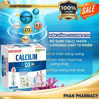 Viên uống Extra Cadimax Nanocare CALCIUM D3 - Phan Pharmacy- BỔ SUNG CANXI VÀ D3 CHO MỌI ĐỐI TƯỢNG (HỘP 2 LỌ X 30 VIÊN)
