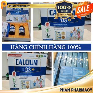 Viên uống Extra Cadimax Nanocare CALCIUM D3 - Phan Pharmacy- BỔ SUNG CANXI VÀ D3 CHO MỌI ĐỐI TƯỢNG (HỘP 2 LỌ X 30 VIÊN)