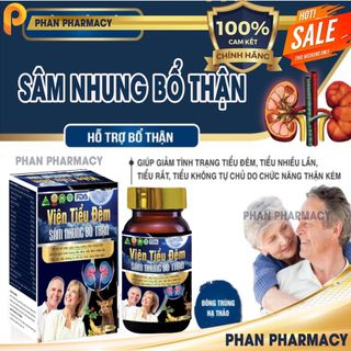 Viên Tiểu Đêm Sâm Nhung Bổ Thận – Phan Pharmacy- Giúp Bổ Thận, Giảm Tiểu Đêm, Tiểu Rắt