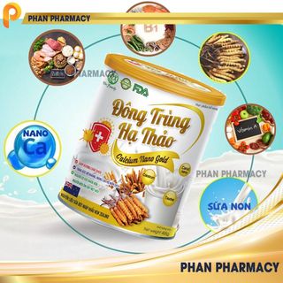 Sữa Bột Đông Trùng Hạ Thảo Calcium Nano Gold- Phan Pharmacy- Giúp Tăng Sức Đề Kháng, Nâng Cao Miễn Dịch