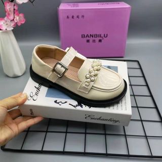 Giày búp bê trẻ em chất da mềm phối quai ngang R006-1062