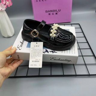 Giày búp bê trẻ em chất da mềm phối quai ngang R006-1062