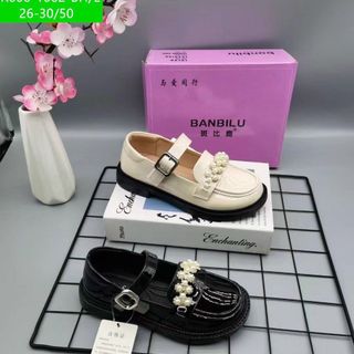Giày búp bê trẻ em chất da mềm phối quai ngang R006-1062
