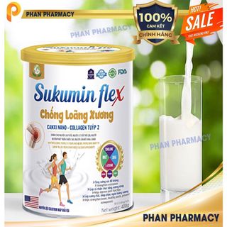 Sữa bột chống loãng xương Sukumin Flex- Phan Pharmacy-Bổ sungGulucosamin,SụnCáMậpCanxi Nano,Nano CollagenGiúpKhớp DẻoDai