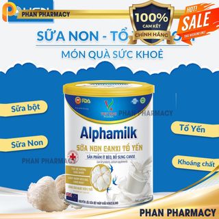 Alphamilk Sữa Non Canxi Tổ Yến-Phan Pharmacy-Giúp Tăng Cường Miễn Dịch,bổ sung canxi mk7,ngăn ngừa loãng xương, tiêu hóa