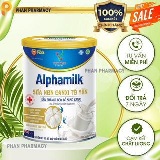 Alphamilk Sữa Non Canxi Tổ Yến-Phan Pharmacy-Giúp Tăng Cường Miễn Dịch,bổ sung canxi mk7,ngăn ngừa loãng xương, tiêu hóa