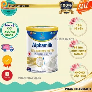 Alphamilk Sữa Non Canxi Tổ Yến-Phan Pharmacy-Giúp Tăng Cường Miễn Dịch,bổ sung canxi mk7,ngăn ngừa loãng xương, tiêu hóa giá sỉ