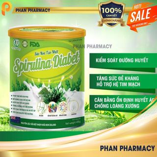 Sữa Non Tảo Nhật Spirulina Diabet-  Phan Pharmacy- Giúp Tăng Cường Sức Đề Kháng, Hỗ Trợ Ổn Định Đường Huyết