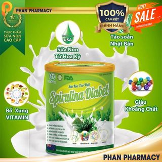 Sữa Non Tảo Nhật Spirulina Diabet-  Phan Pharmacy- Giúp Tăng Cường Sức Đề Kháng, Hỗ Trợ Ổn Định Đường Huyết