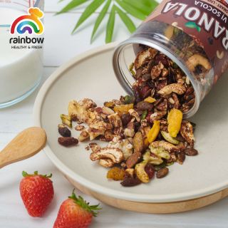 Ngũ Cốc Granola Siêu Hạt RAINBOW Hương Vị Sô cô la – Hộp 500gram giá sỉ