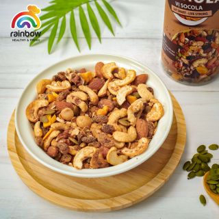 Ngũ Cốc Granola Siêu Hạt RAINBOW Hương Vị Sô cô la – Hộp 500gram