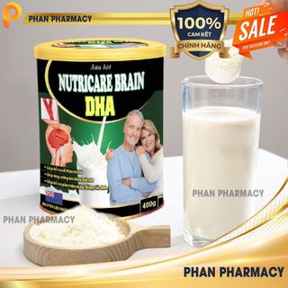 Sữa Bổ Não Nutricare Brain DHA- Phan Pharmacy - Cải Thiện Trí Nhớ, Giúp Lưu Thông Máu Não, Giảm Rối Loạn Tiền Đình