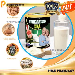 Sữa Bổ Não Nutricare Brain DHA- Phan Pharmacy - Cải Thiện Trí Nhớ, Giúp Lưu Thông Máu Não, Giảm Rối Loạn Tiền Đình
