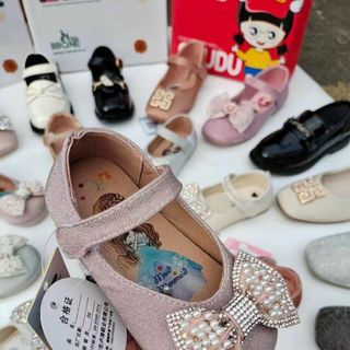 Giày búp bê trẻ em da mềm có quai ngang R006-1054